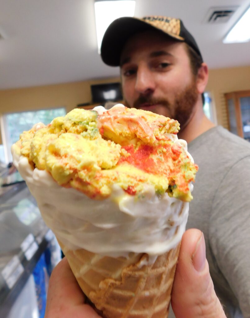 Ice cream cone close up