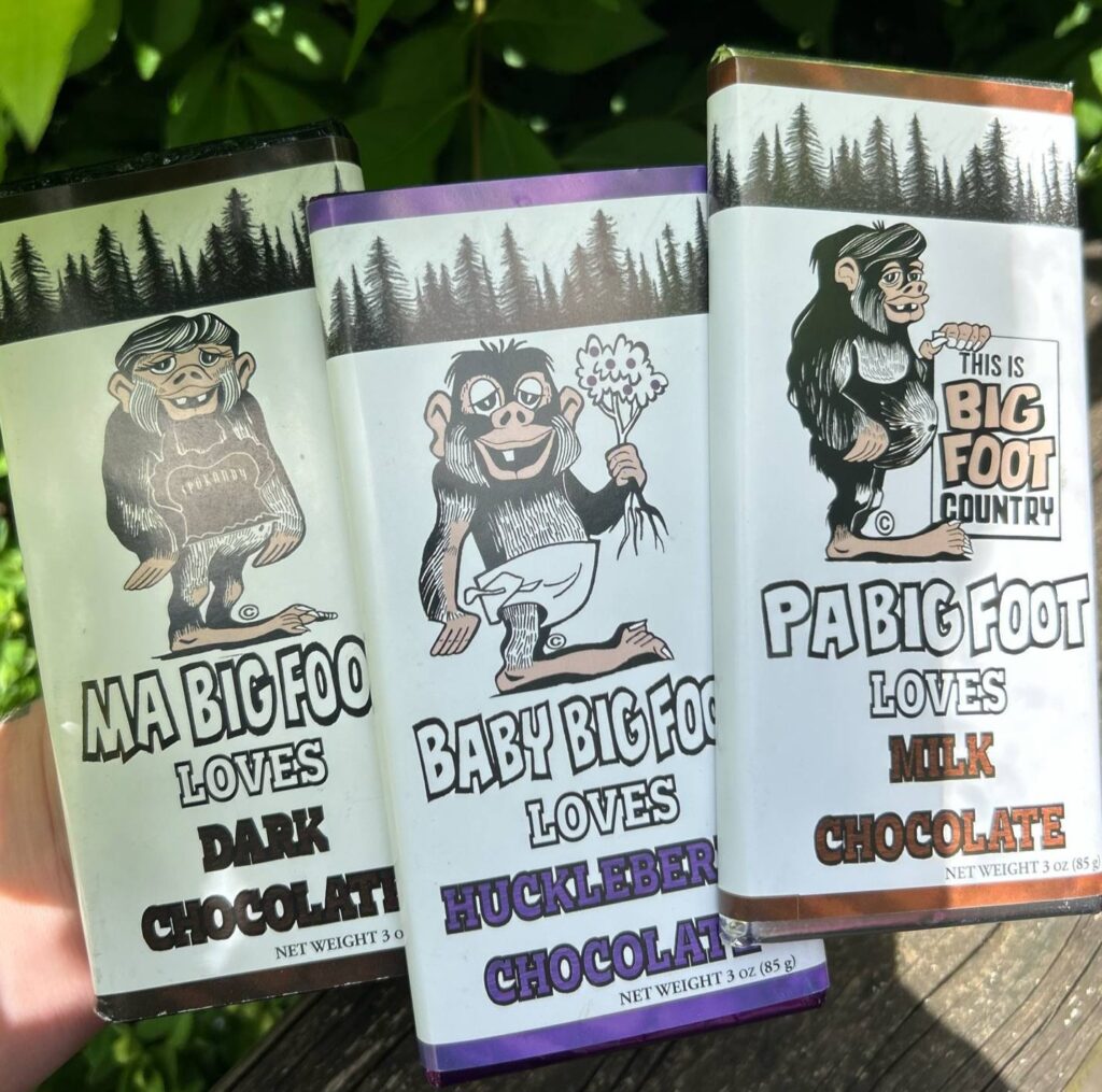 Bigfoot themed candy bars.